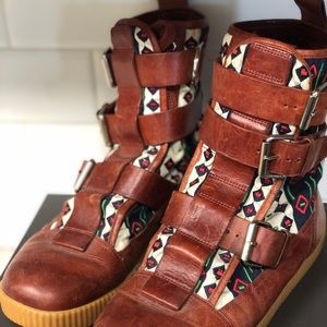 Marc by Marc Jacobs Leather Buckle Boots